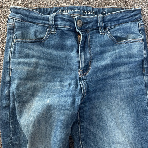 American Eagle outfitters y2k size 8 long Women's denim Jeans in Blue Wash - Picture 4 of 8
